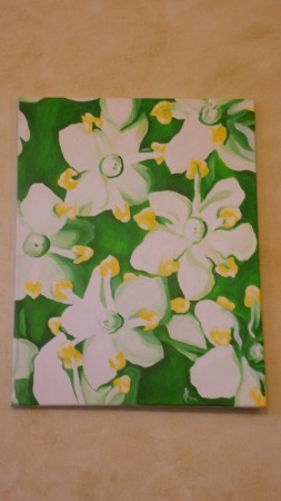 Bodzavirág (akril vásznon)